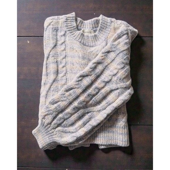 L*Space Ojai Pullover Cable Chunky Sweater Knit Cropped Pastel Multicolor Size S - Picture 5 of 8